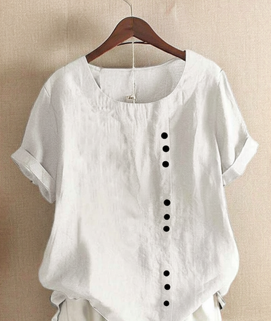 PAULETTE | Summer blouse with an asymmetric placket