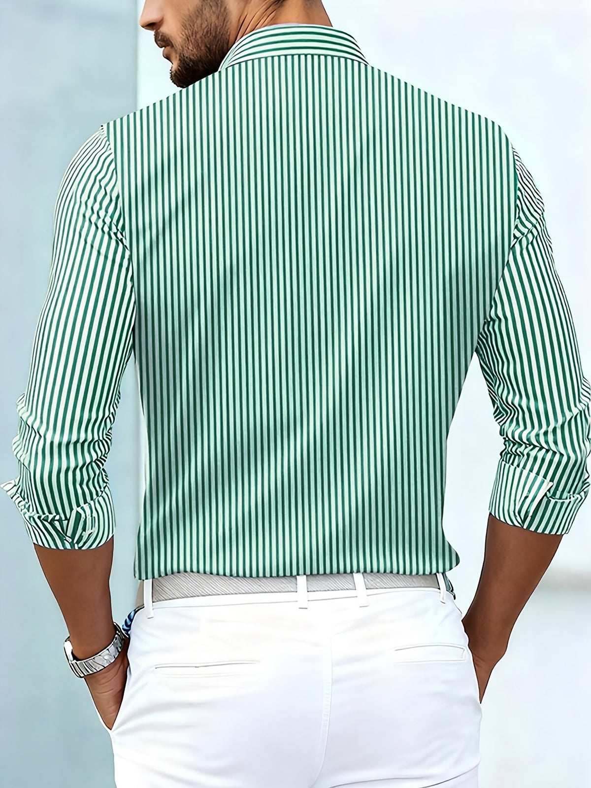 EMERSON | Quarter-zip sweater with a chest stripe