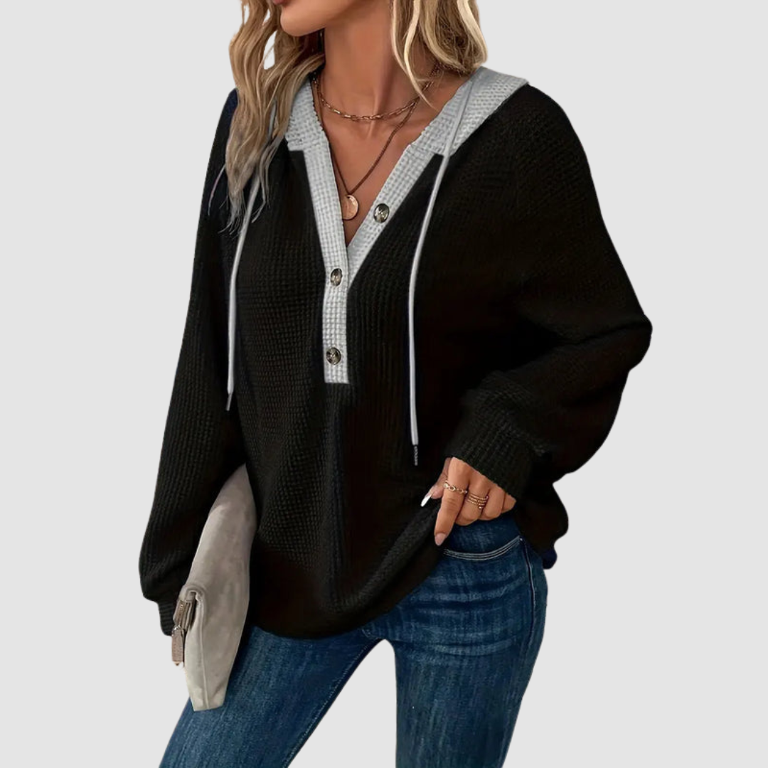 DARLENE | Dropped shoulder with a drawstring hood