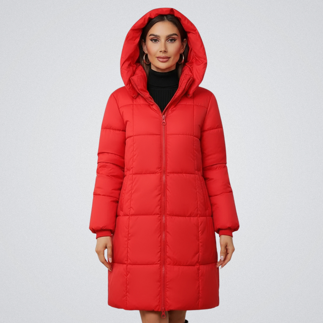 AMELIA | Lightweight puffer coat with structured hood