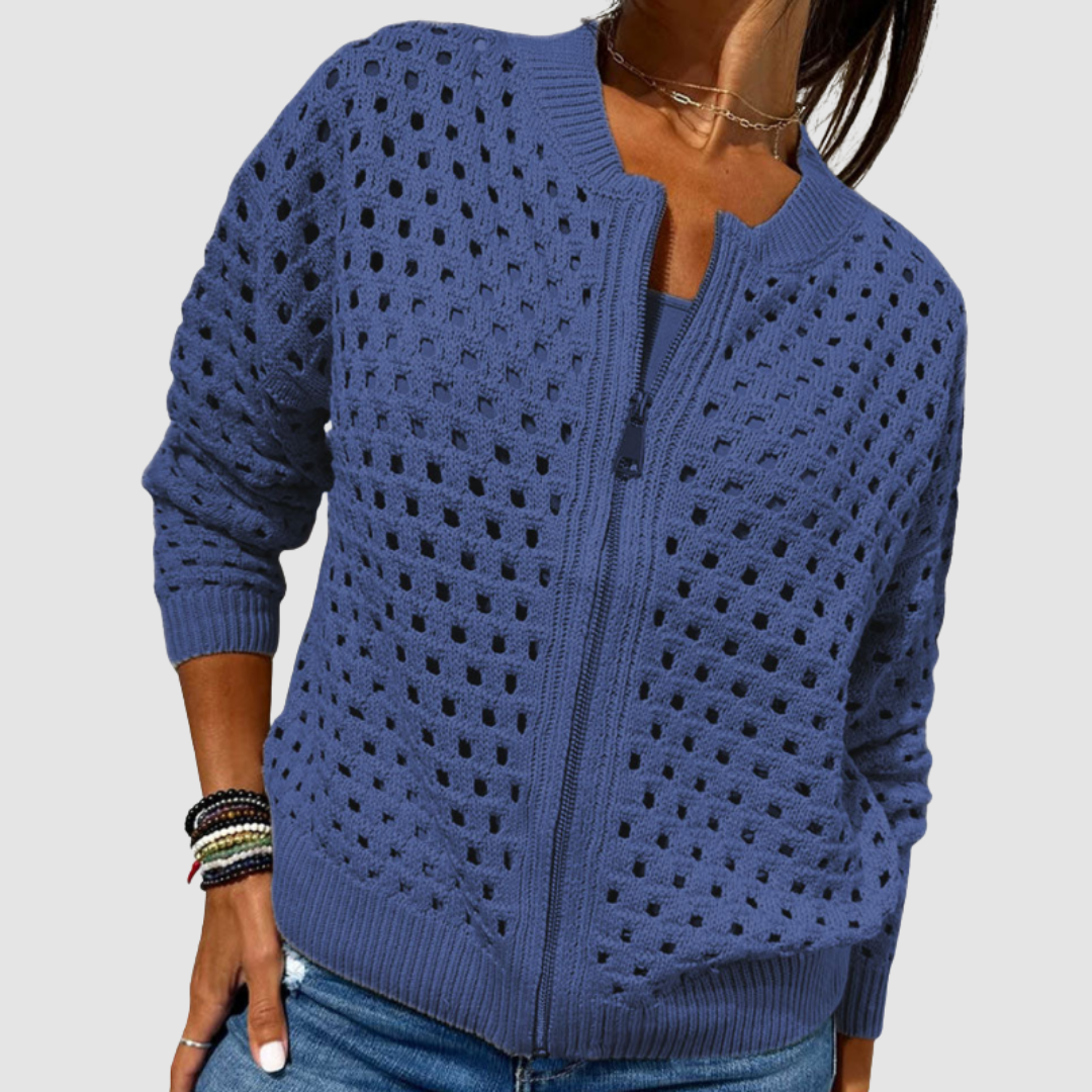 DELIA | Cutout knit with a zipper