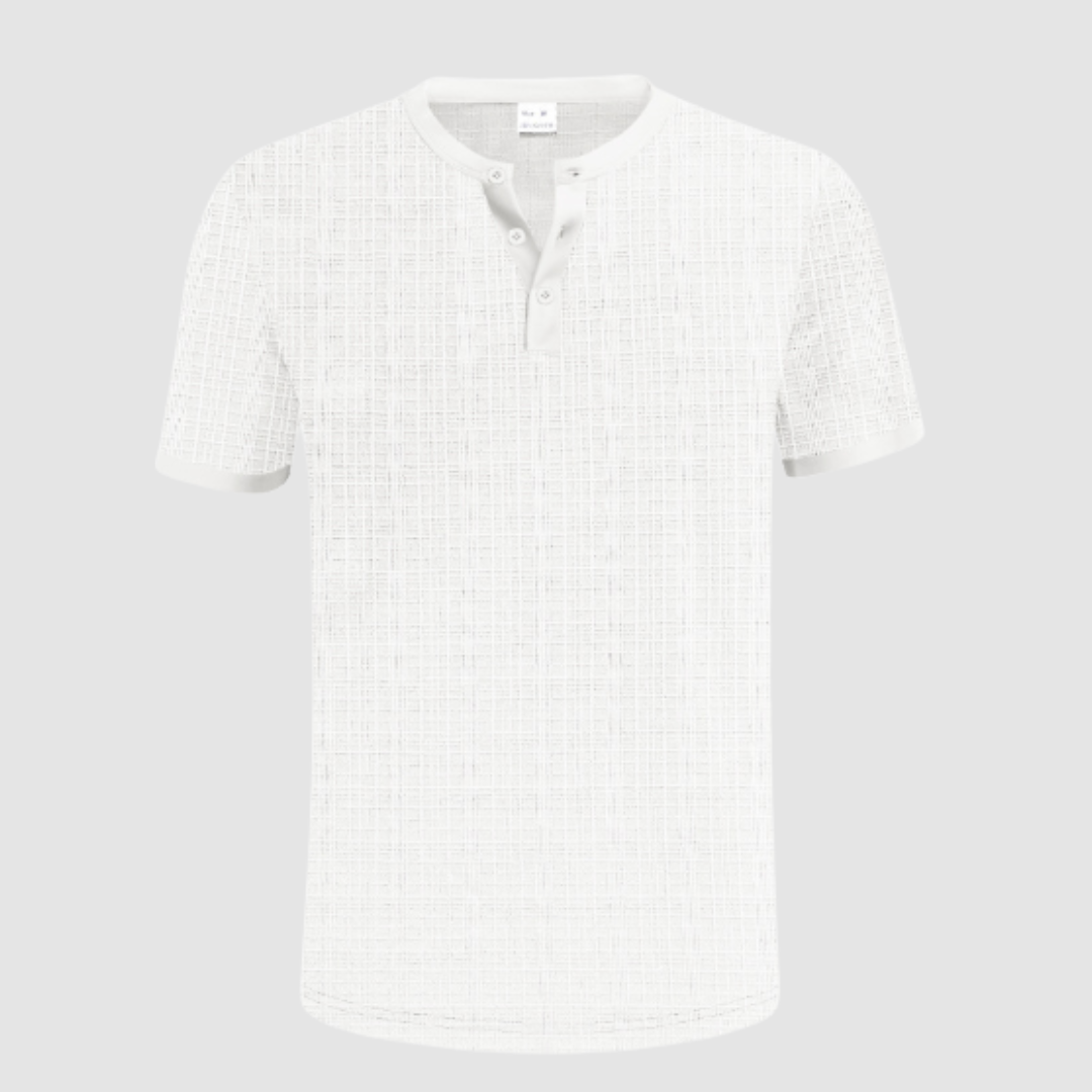 JULIA | Tailored shirt with Henley neckline
