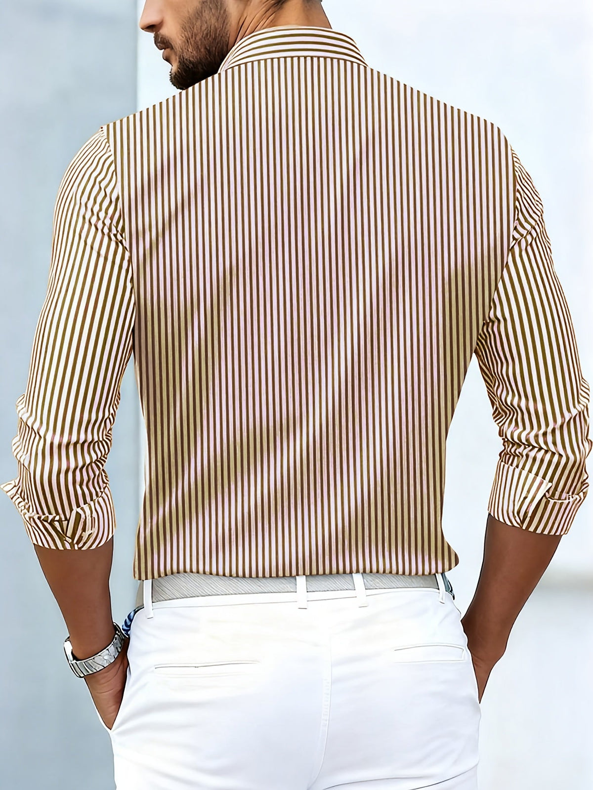 EMERSON | Quarter-zip sweater with a chest stripe