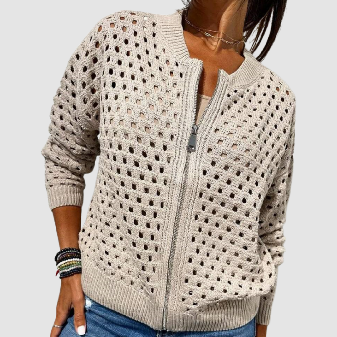 DELIA | Cutout knit with a zipper