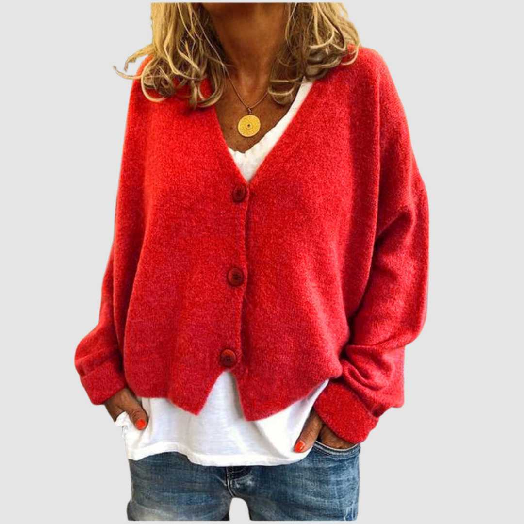 JOYCE | Light V-neck cardigan to wear over a dress