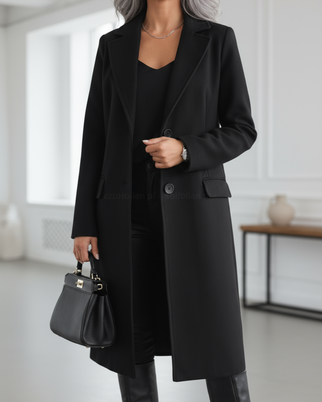 ANNE | Long coat with deep pockets