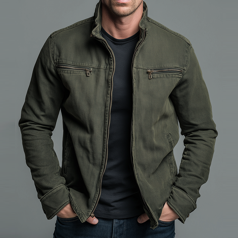 GERARD | Washed vintage jacket with a full zip