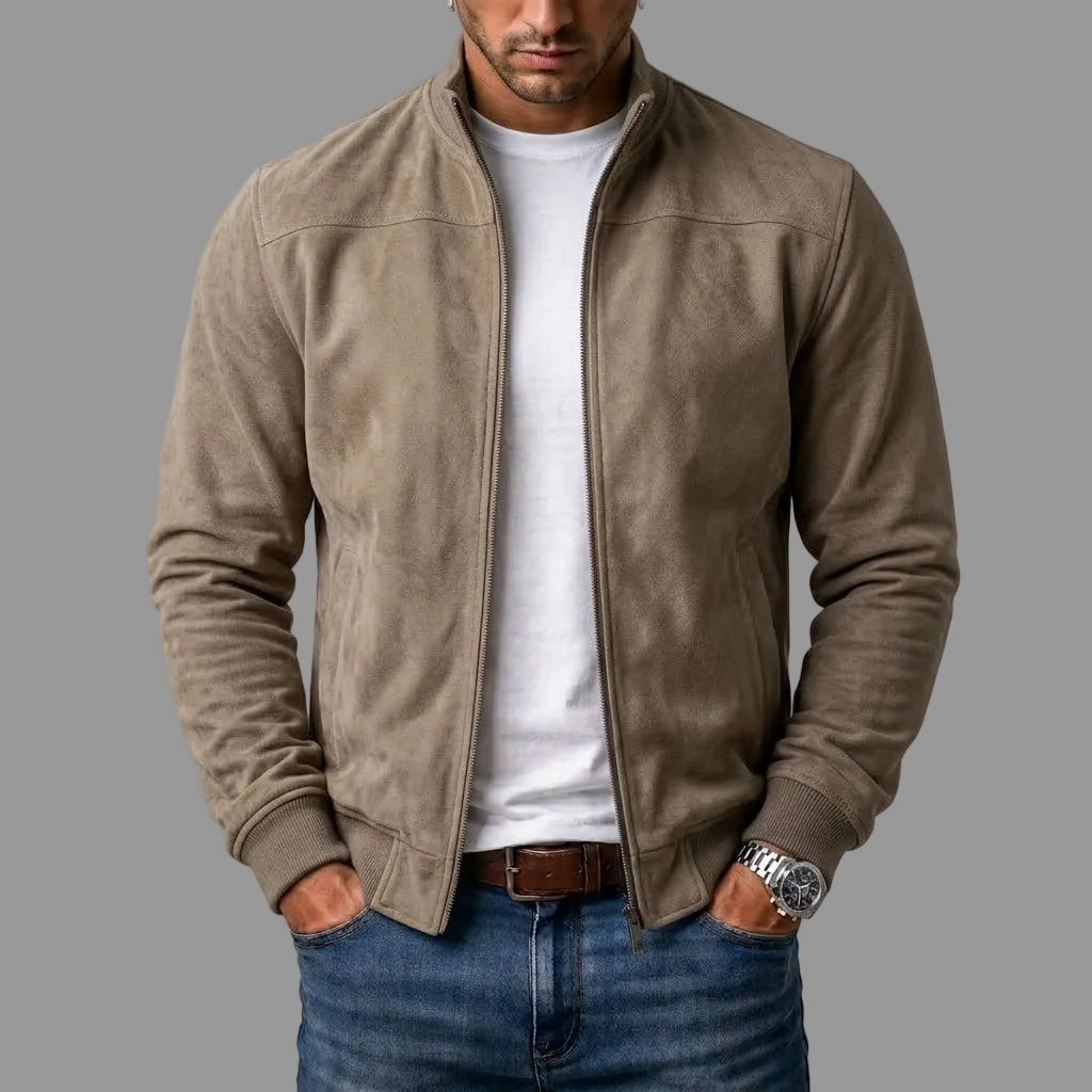 FRANKLIN | Zip-front bomber with ribbed trim