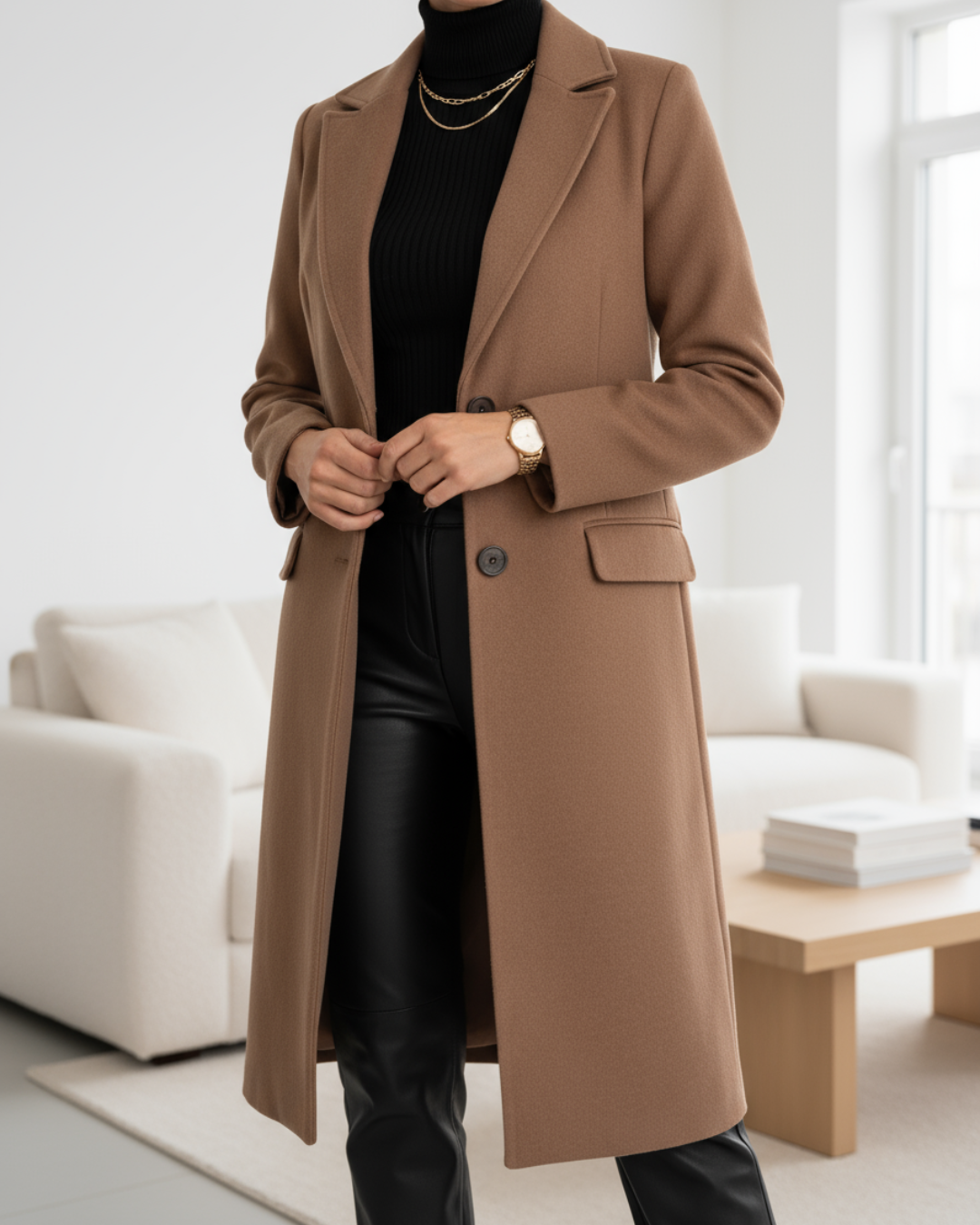 ANNE | Long coat with deep pockets