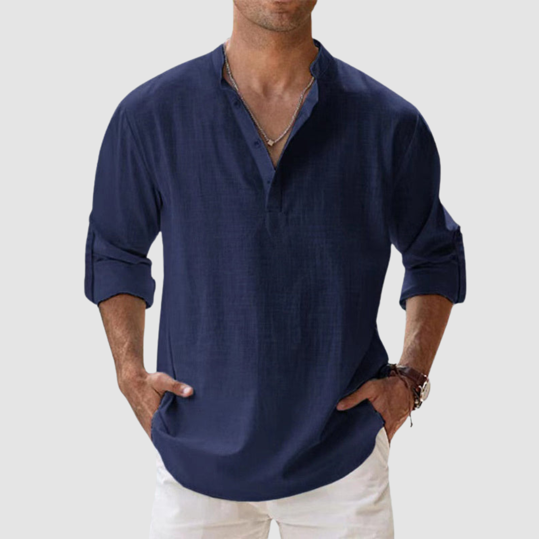 ALICE | Classic linen shirt with short sleeves