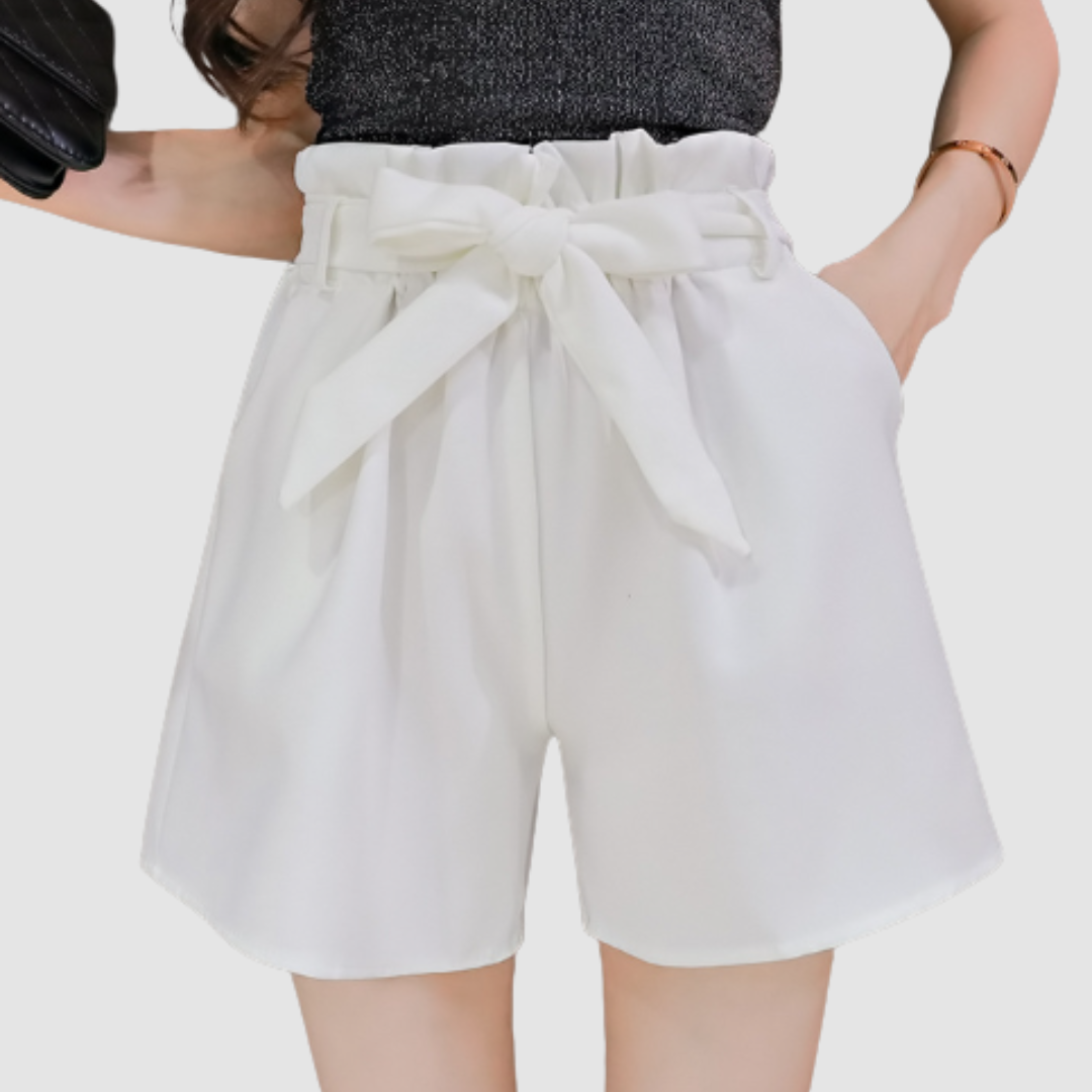 MAUREEN | High rise paperbag shorts
