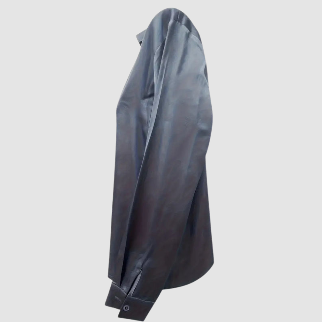 MURIEL | Satin V-neck blouse