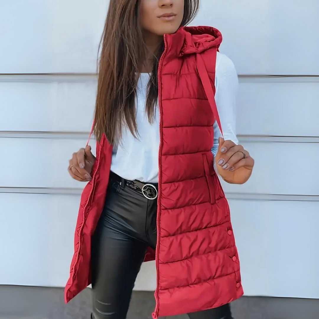 WANDA | Long sleeveless puffer vest
