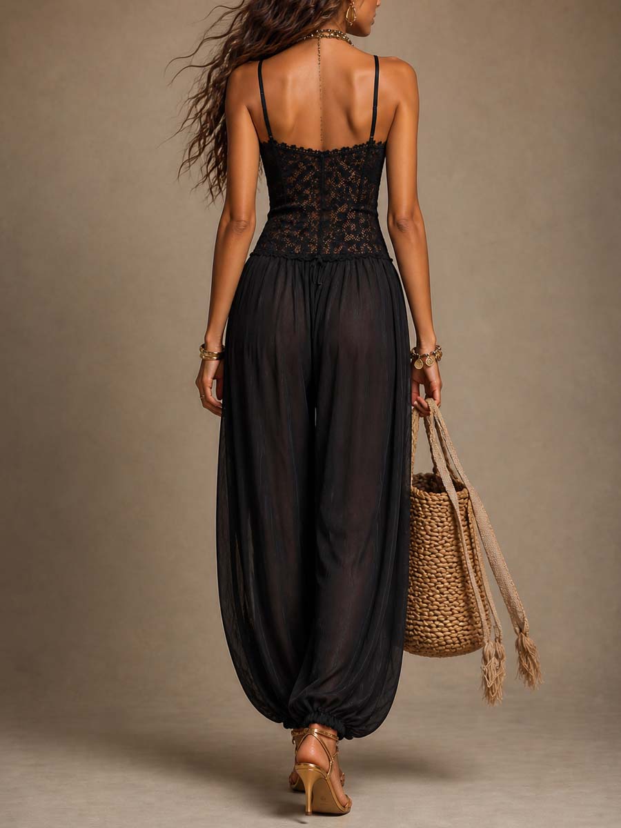 ROSEMARY | Lace jumpsuit with harem legs