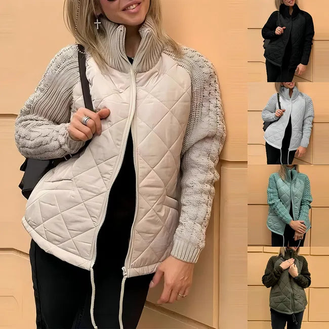 AUDREY | Quilted front with knitted sleeves
