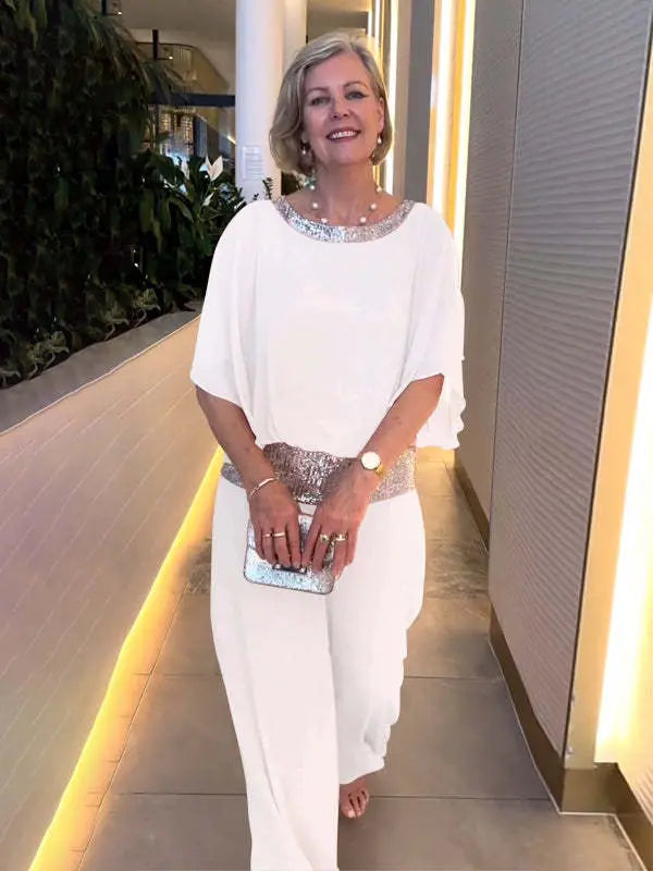 PHYLLIS | Soft top with wide-leg pants