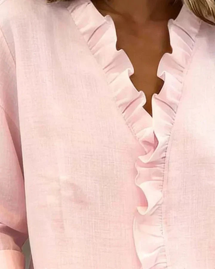 BARBARA | Modest V-neck with long sleeves