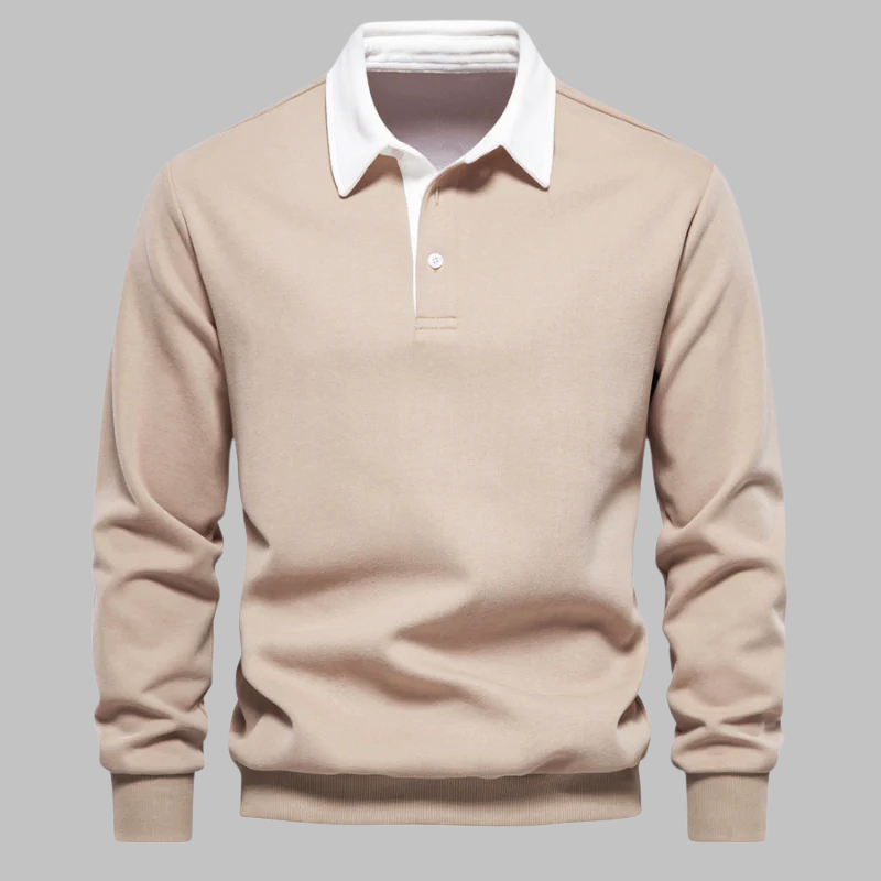 DONOVAN | Polo collar sweater with a button placket