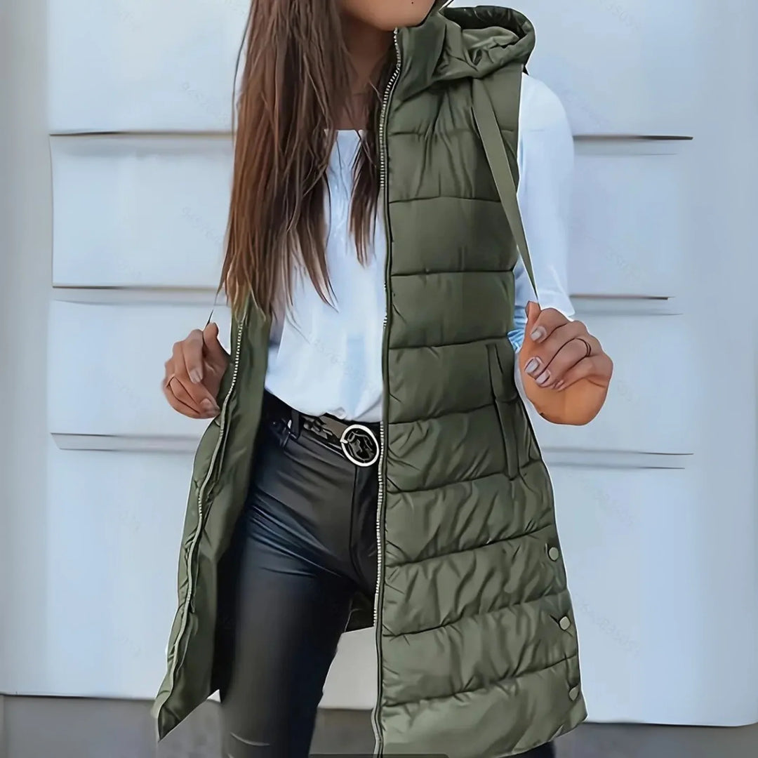 WANDA | Long sleeveless puffer vest