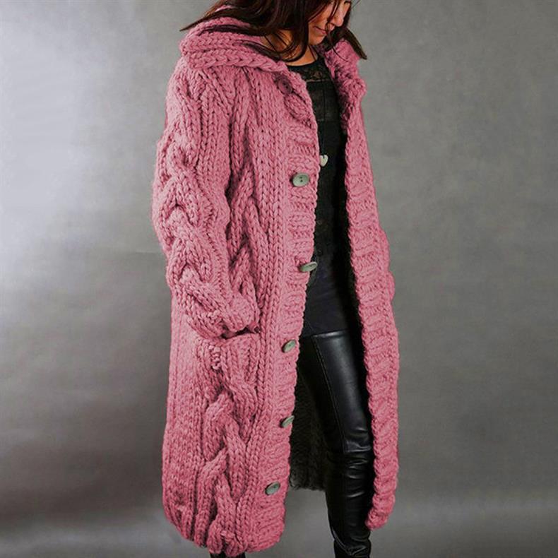 KAREN | Full-length cable-knit coat