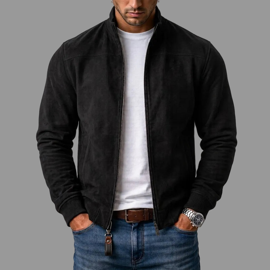 FRANKLIN | Zip-front bomber with ribbed trim