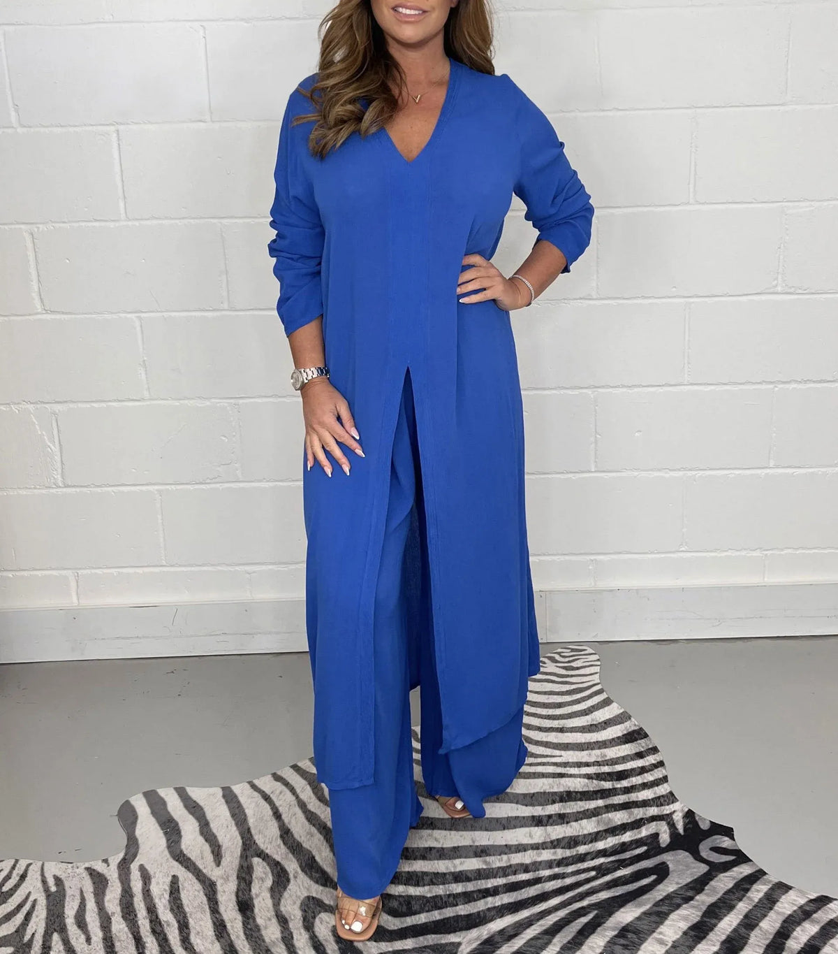 ROSALIE | Flowy blouse with wide-leg trousers