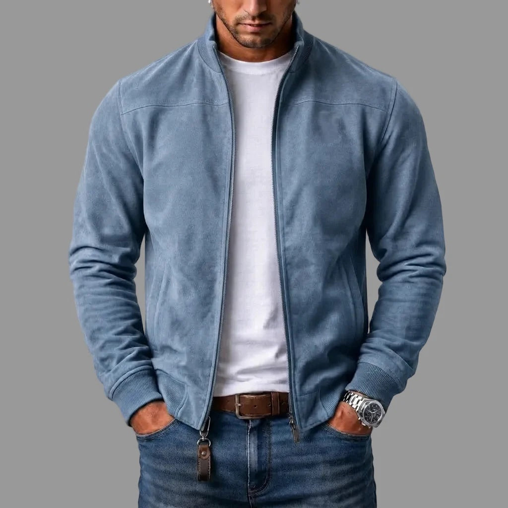 FRANKLIN | Zip-front bomber with ribbed trim