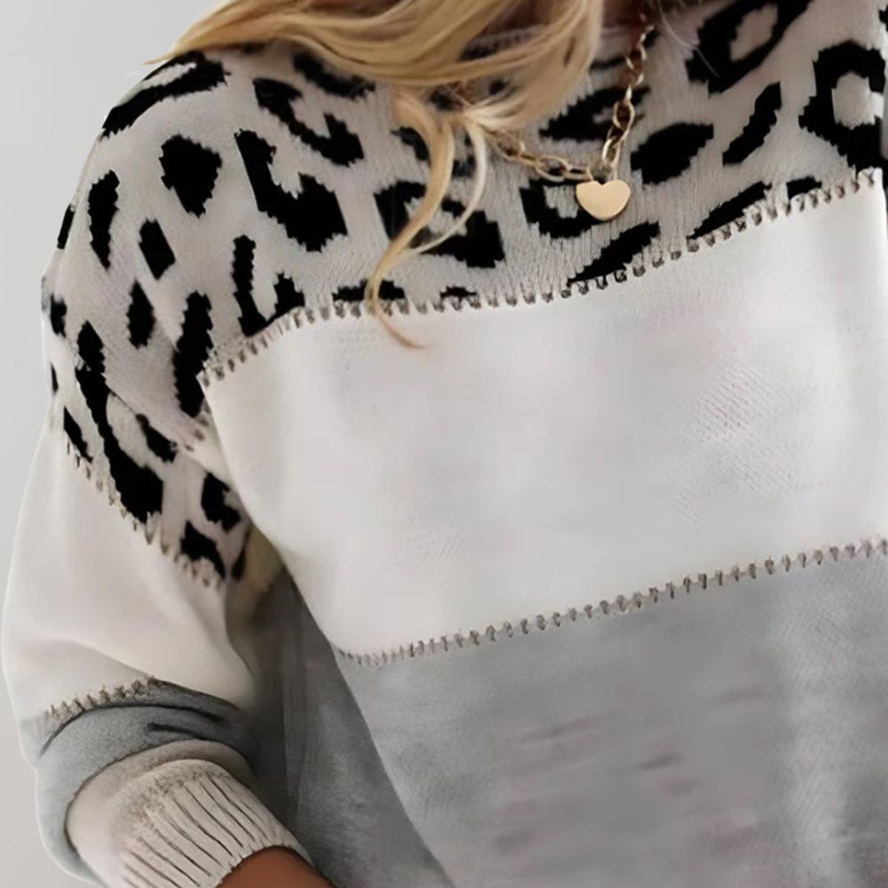 LEONORA | Relaxed leopard print sweater