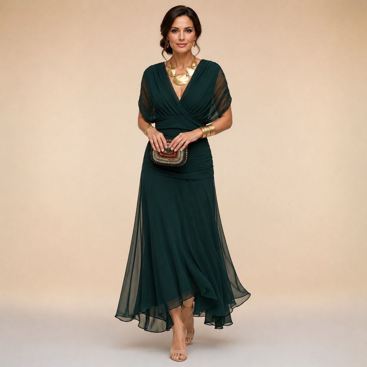 ROSAMUND | Flowing maxi party dress