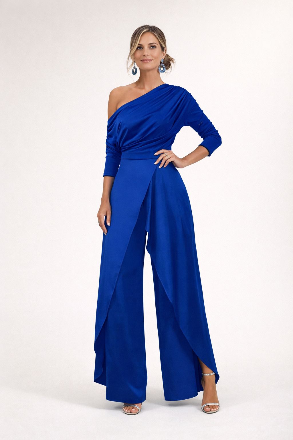 EILEEN | One-shoulder wide leg jumpsuit