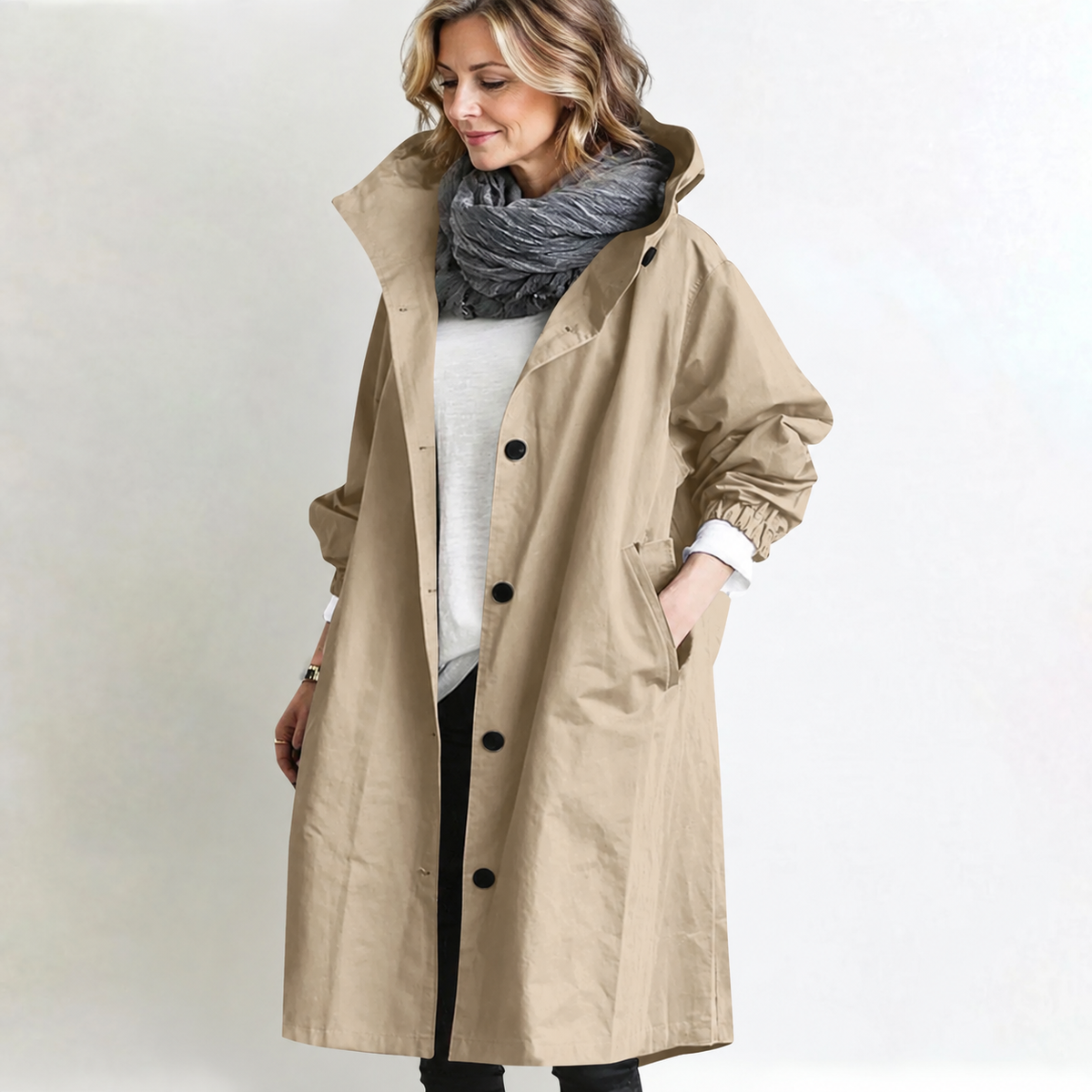 DORIS | Hooded longline coat