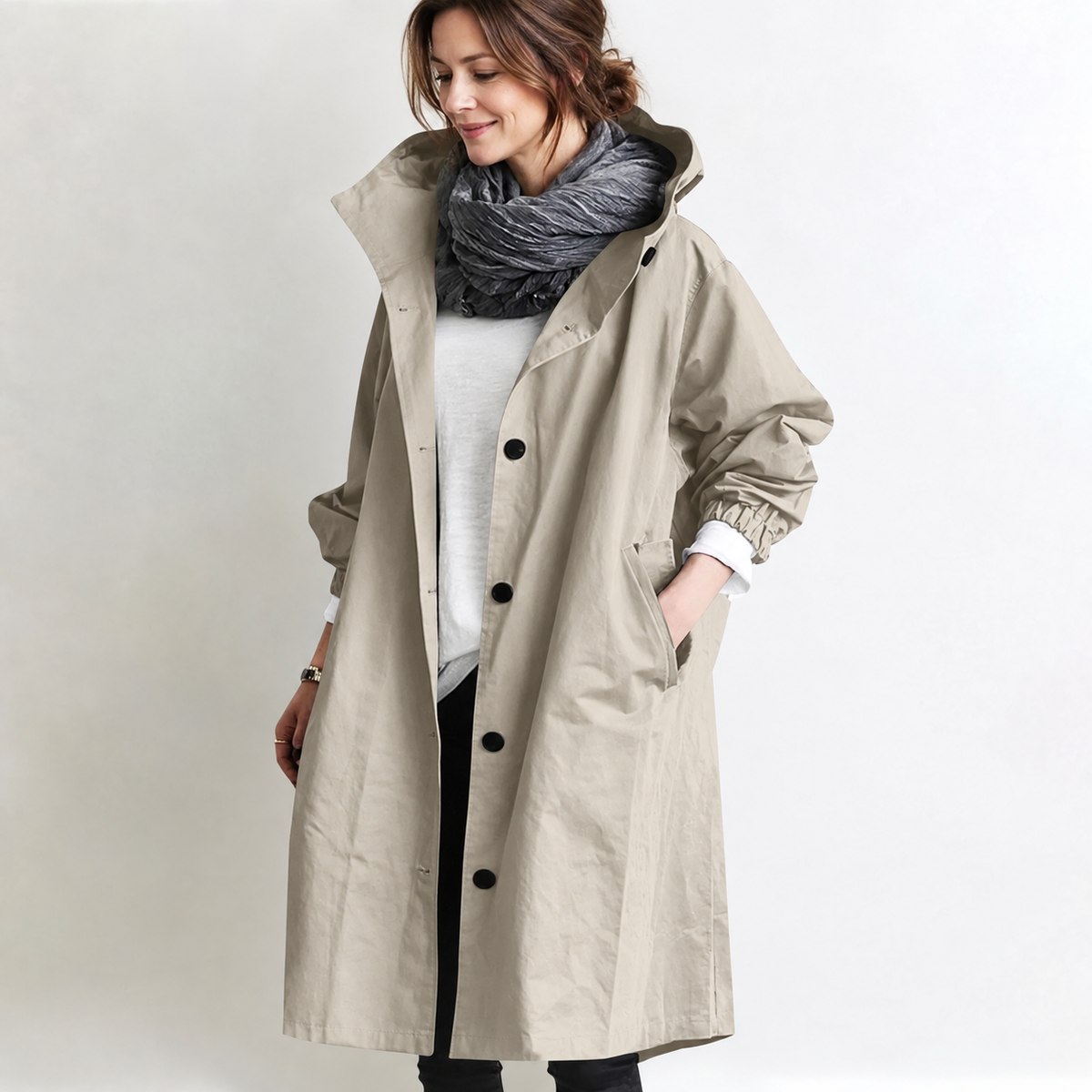 DORIS | Hooded longline coat