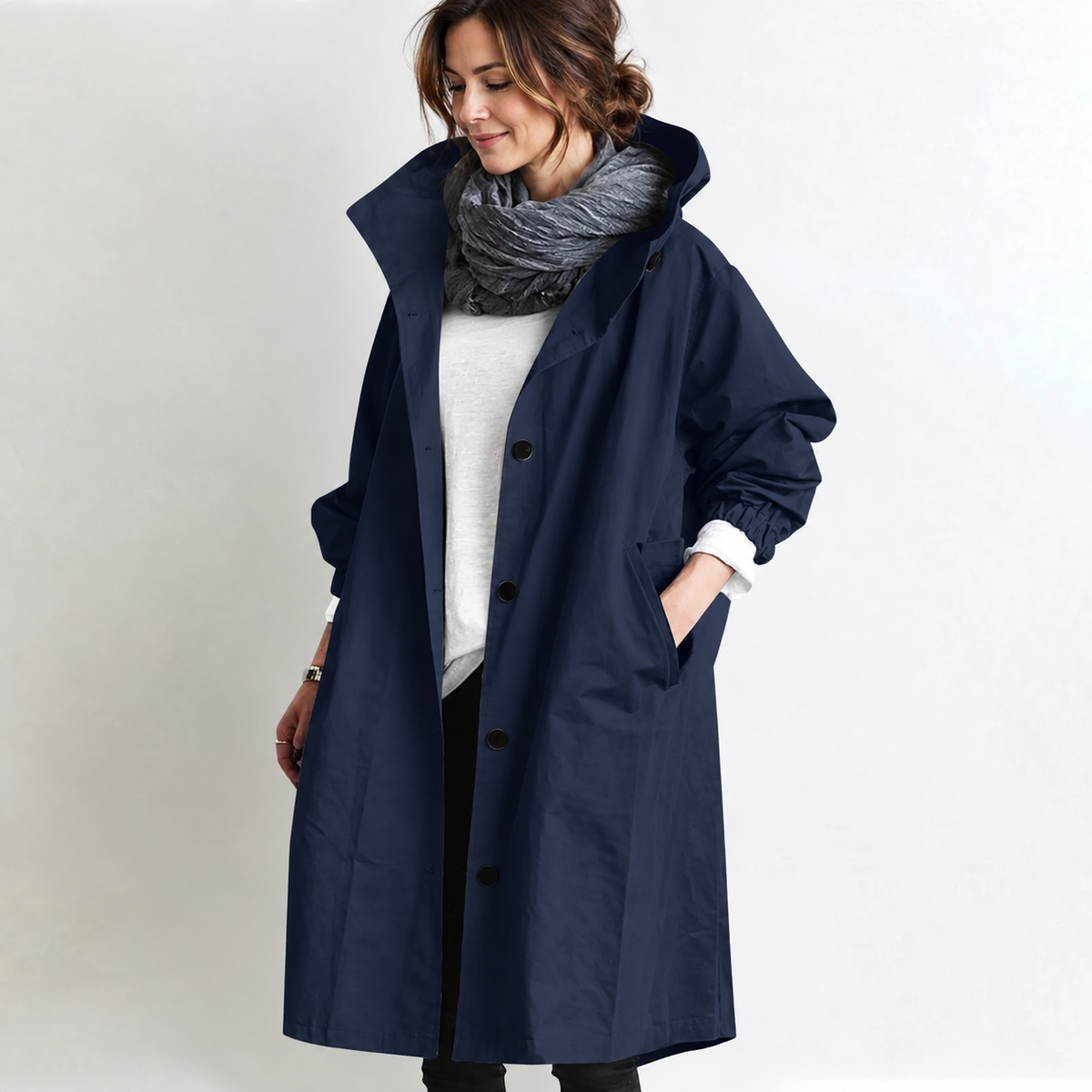 DORIS | Hooded longline coat