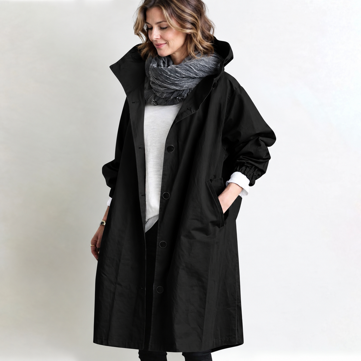DORIS | Hooded longline coat