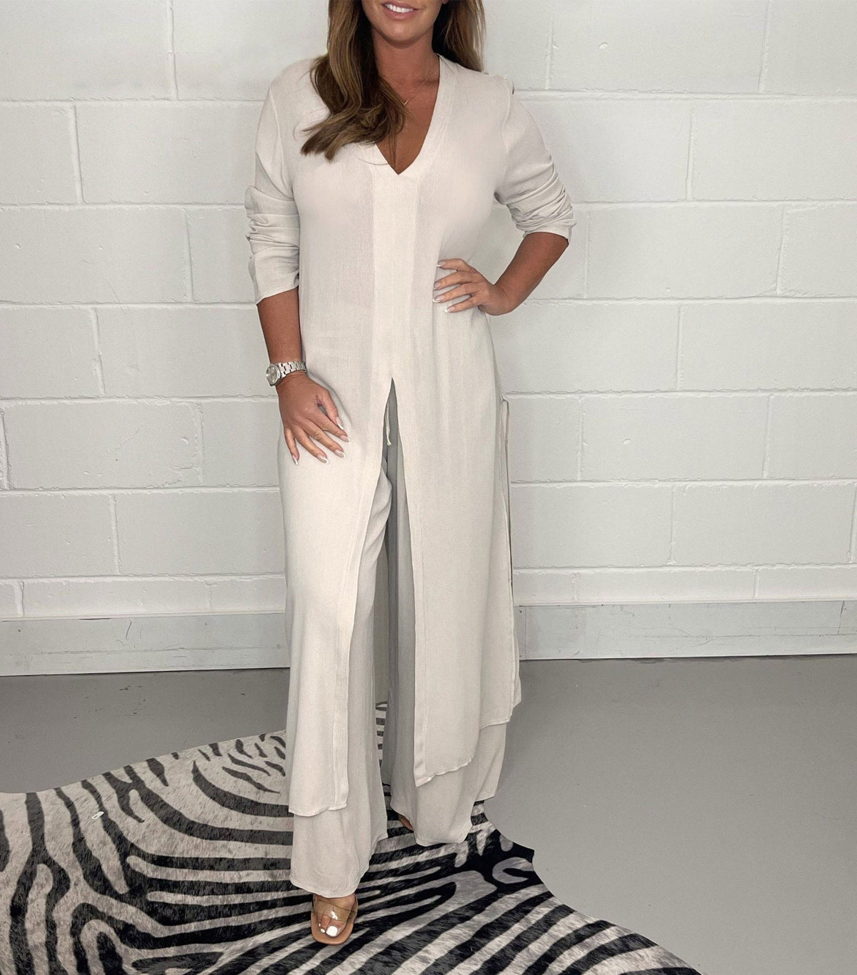 ROSALIE | Flowy blouse with wide-leg trousers