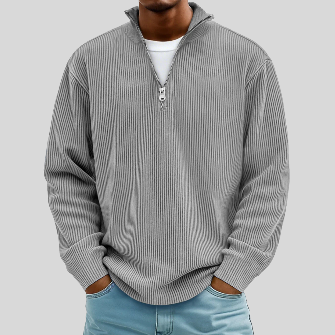 MORGAN | Ribbed half-zip sweater