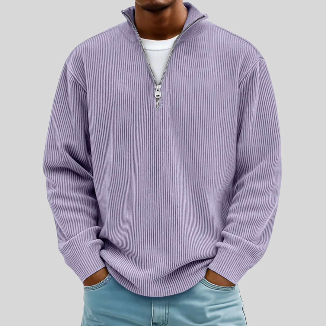 MORGAN | Ribbed half-zip sweater