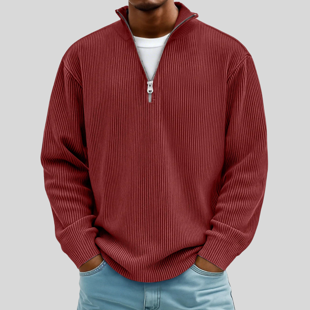 MORGAN | Ribbed half-zip sweater