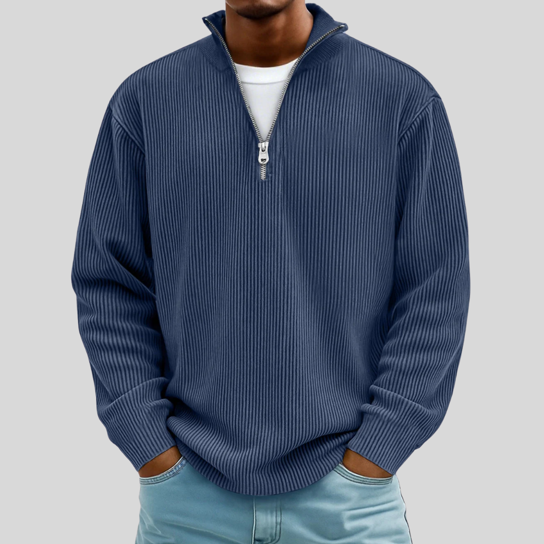 MORGAN | Ribbed half-zip sweater