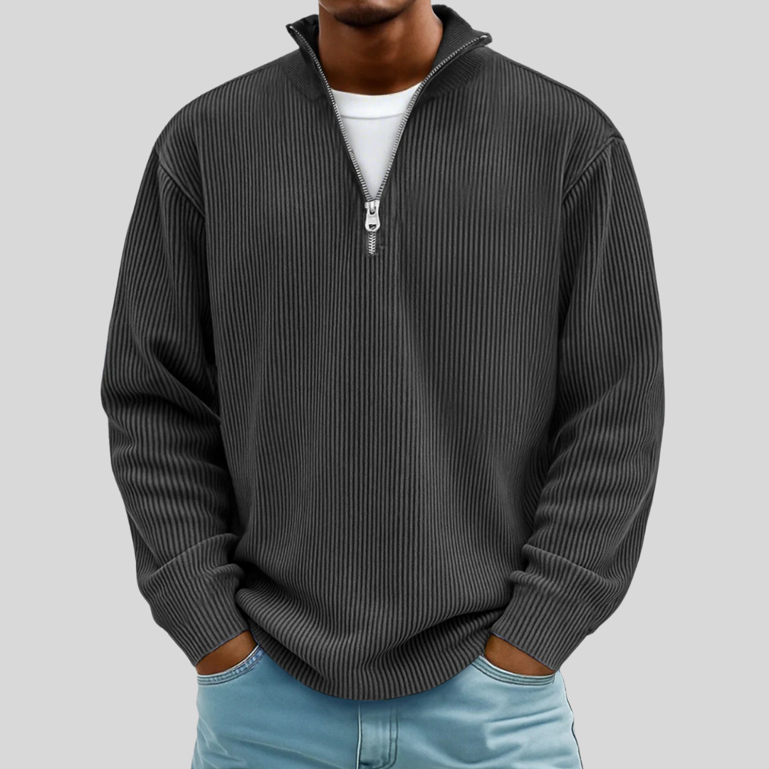 MORGAN | Ribbed half-zip sweater