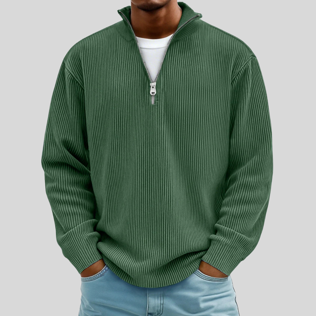 MORGAN | Ribbed half-zip sweater