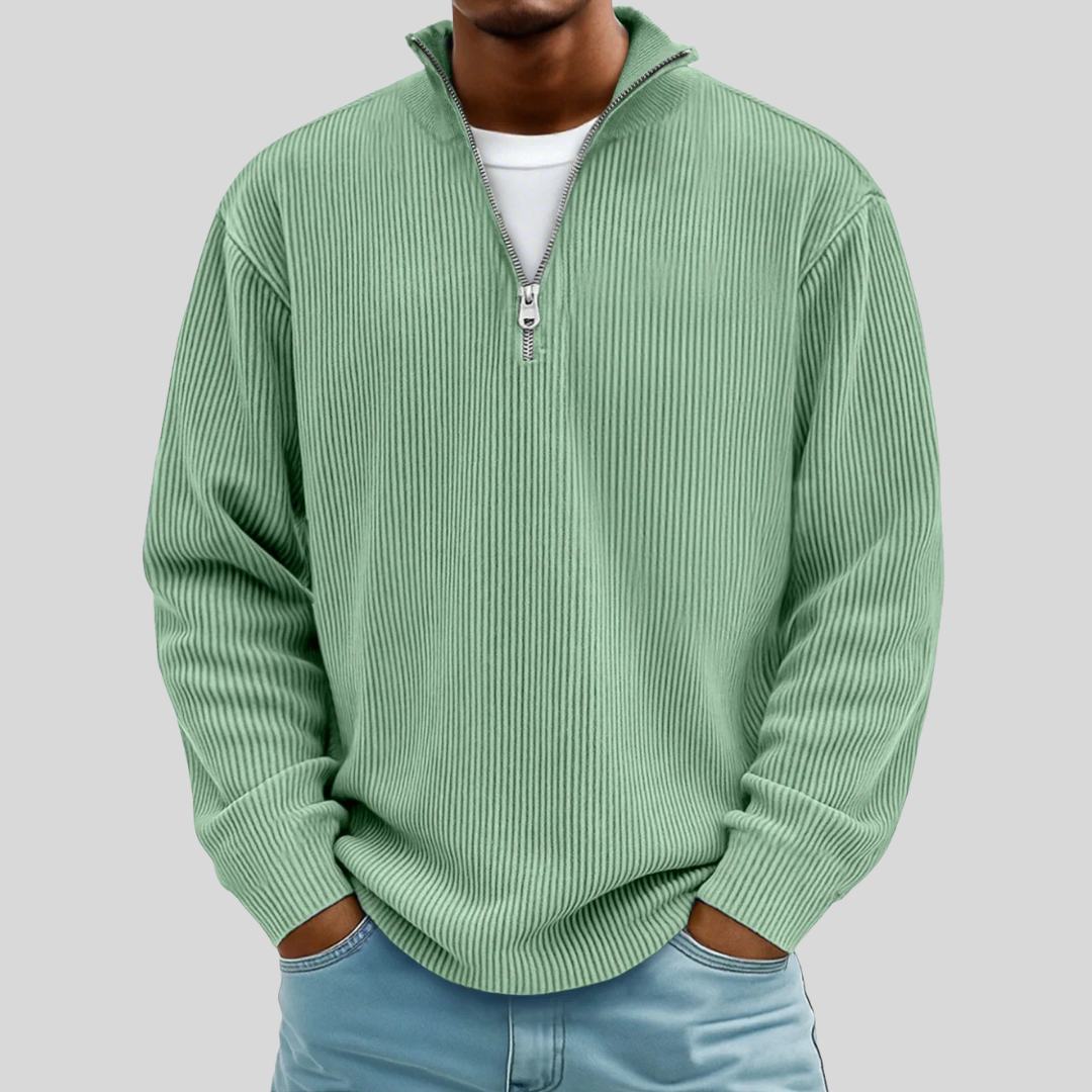 MORGAN | Ribbed half-zip sweater