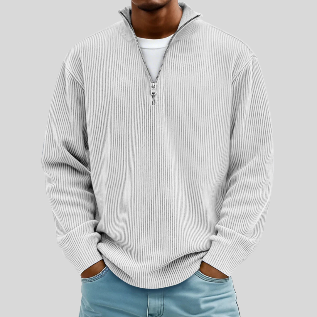 MORGAN | Ribbed half-zip sweater