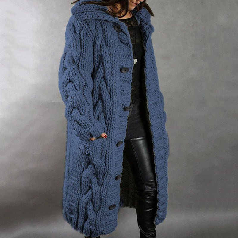 KAREN | Full-length cable-knit coat