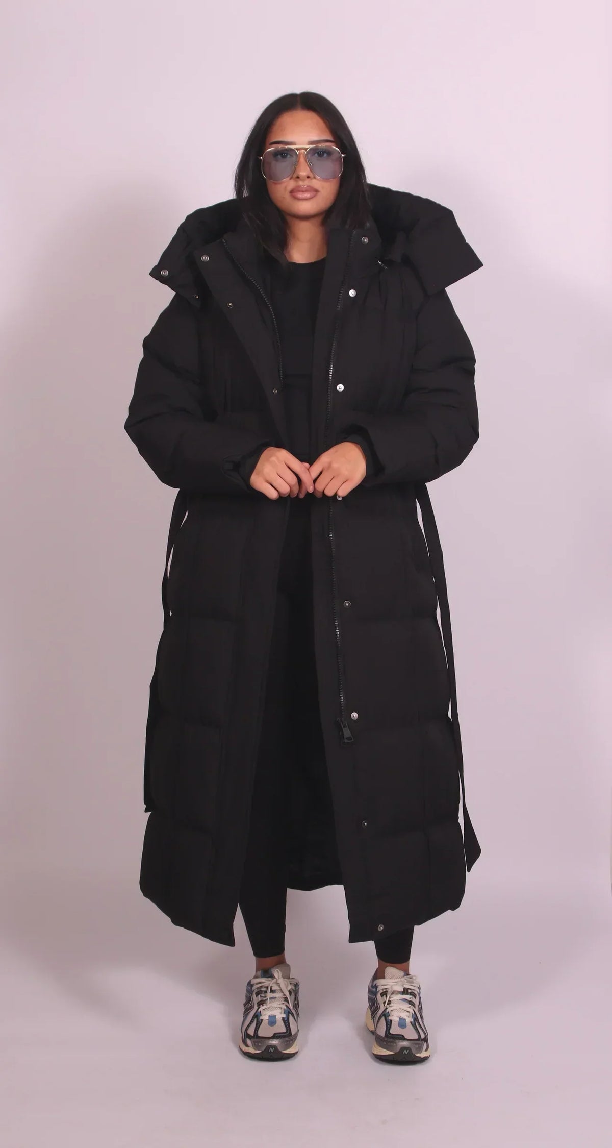 DEBORAH | Long puffer coat with adjustable belt