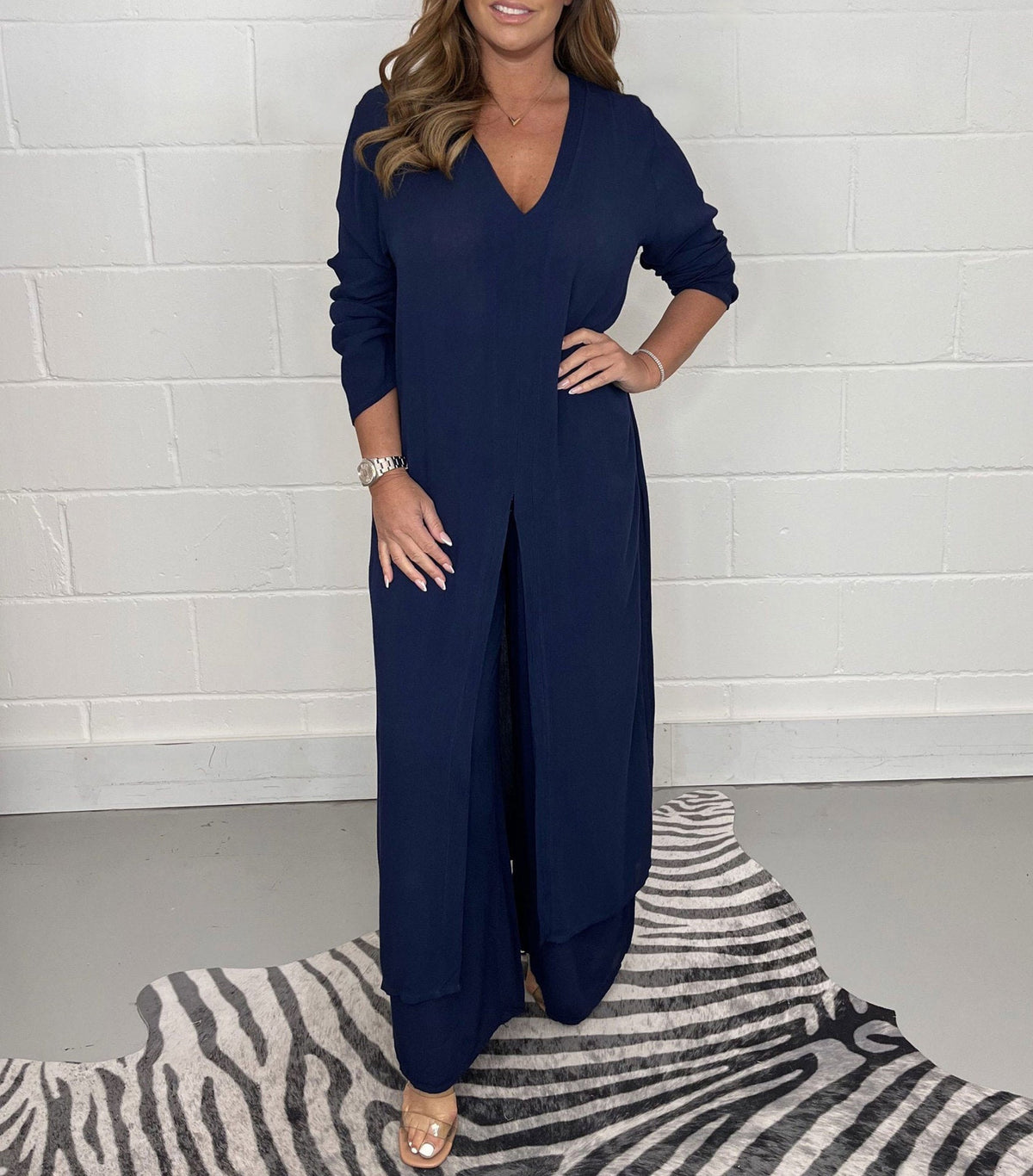 ROSALIE | Flowy blouse with wide-leg trousers