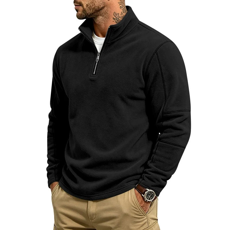 HARLAN | Half-zip pullover with stand collar