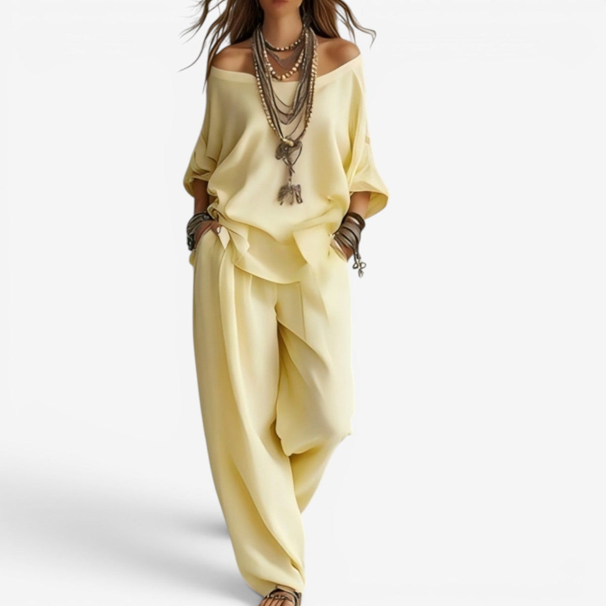 JUDITH | Oversized off-shoulder top and pants