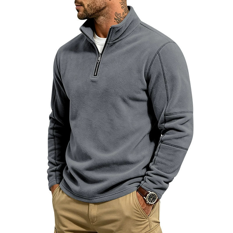 HARLAN | Half-zip pullover with stand collar