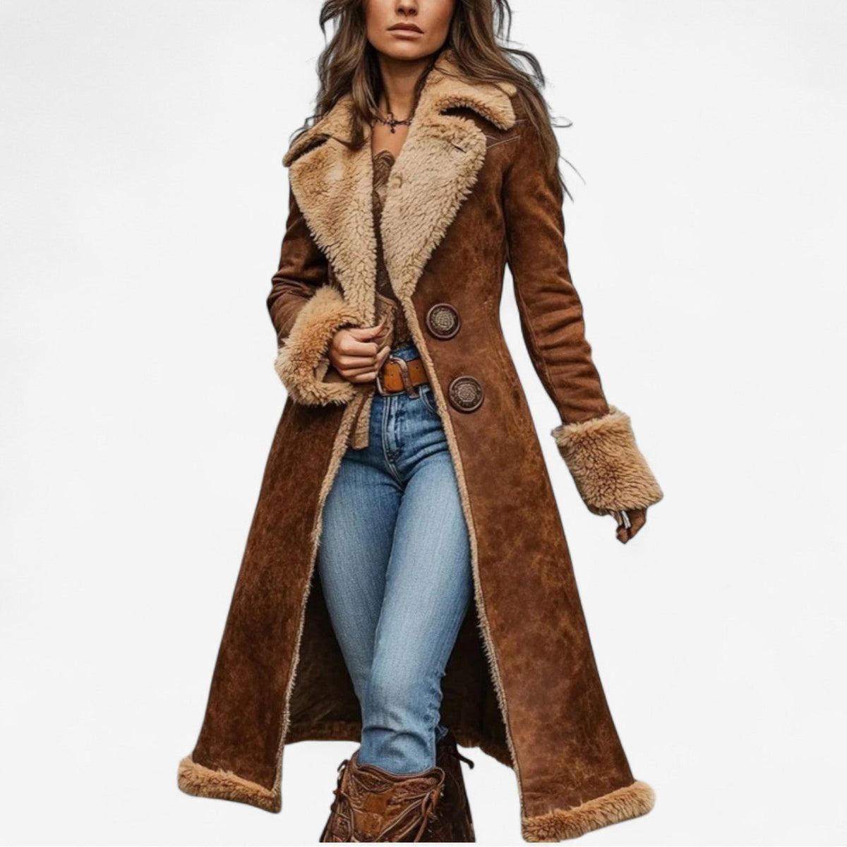 ALICE | Faux fur coat with long sleeves
